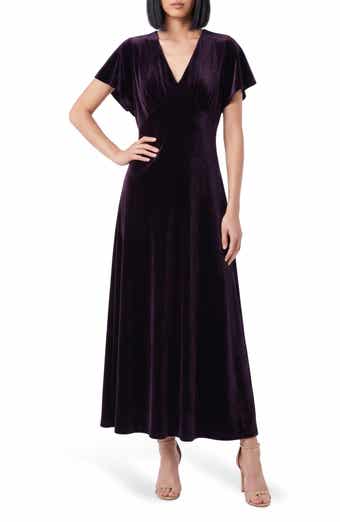 Velvet Empire Waist Midi Dress