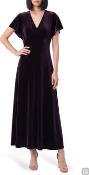 Taylor Dresses Velvet Empire Waist Midi Dress