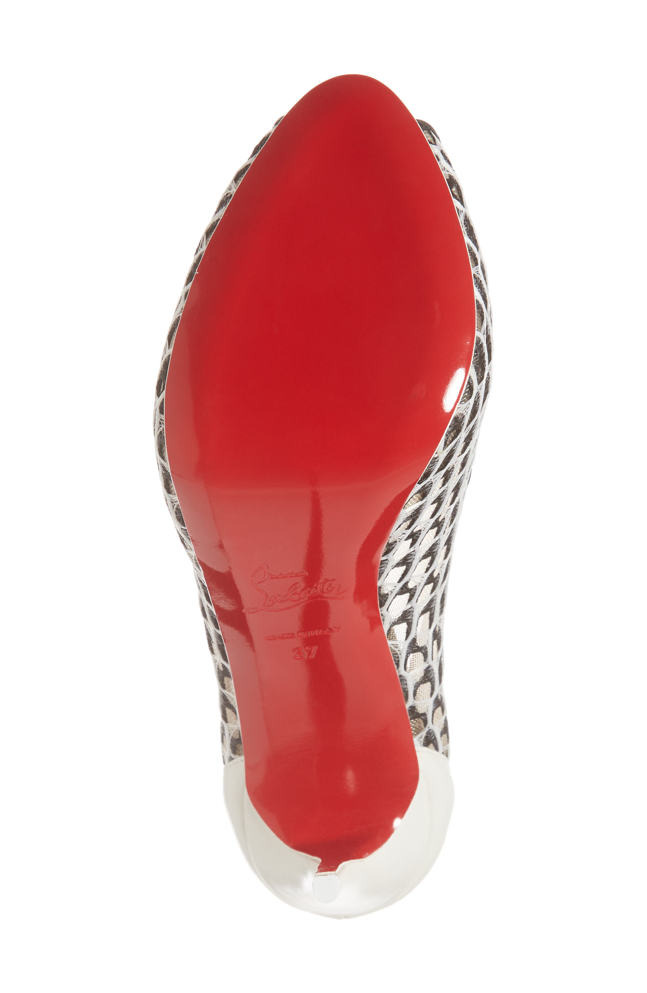 Christian Louboutin Very Lace Peep Toe Pump, Alternate, color, 