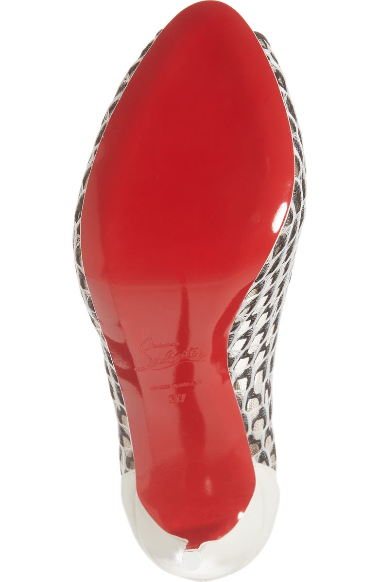 Christian Louboutin Very Lace Peep Toe Pump, Alternate, color,