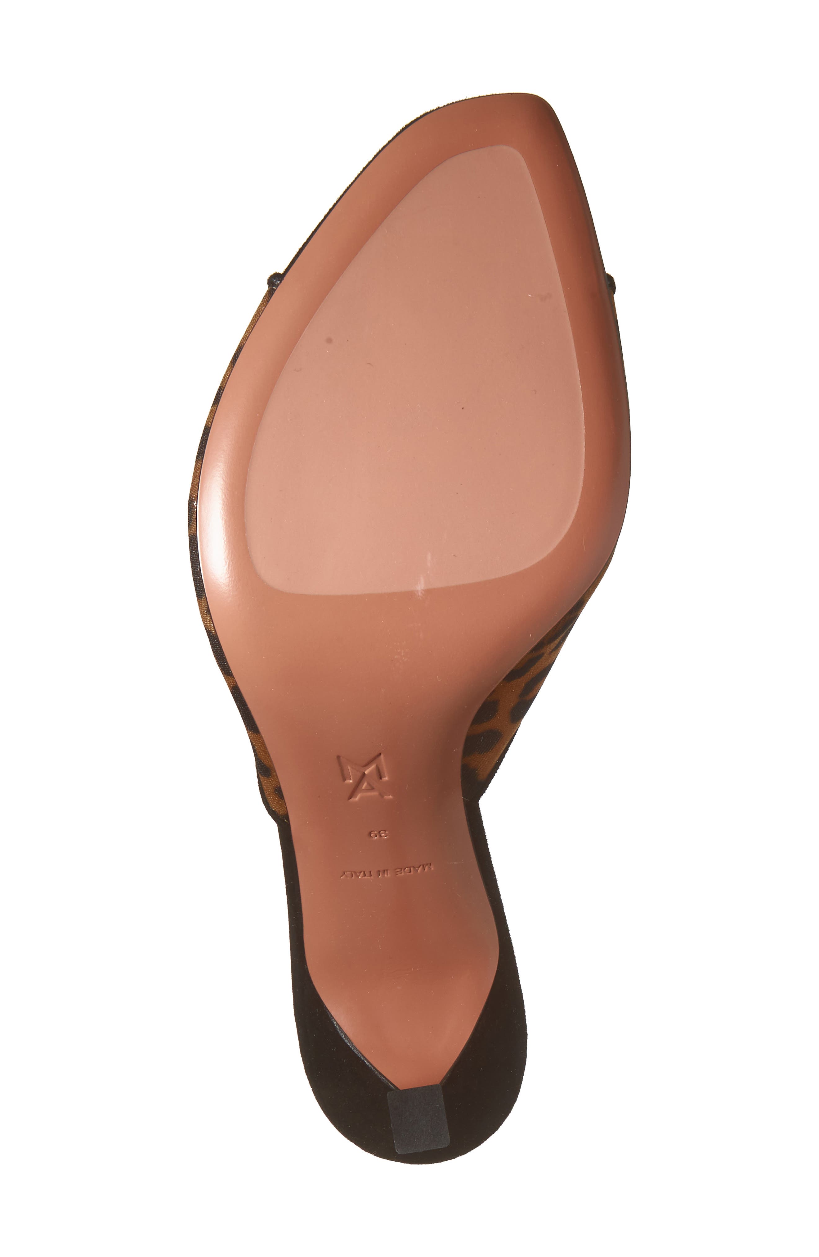 Amina Muaddi Alexa Slide Sandal, Alternate, color, Mesh Leopard