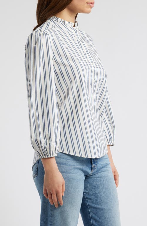CASLONR CASLON(R) STRIPE COTTON POPOVER SHIRT