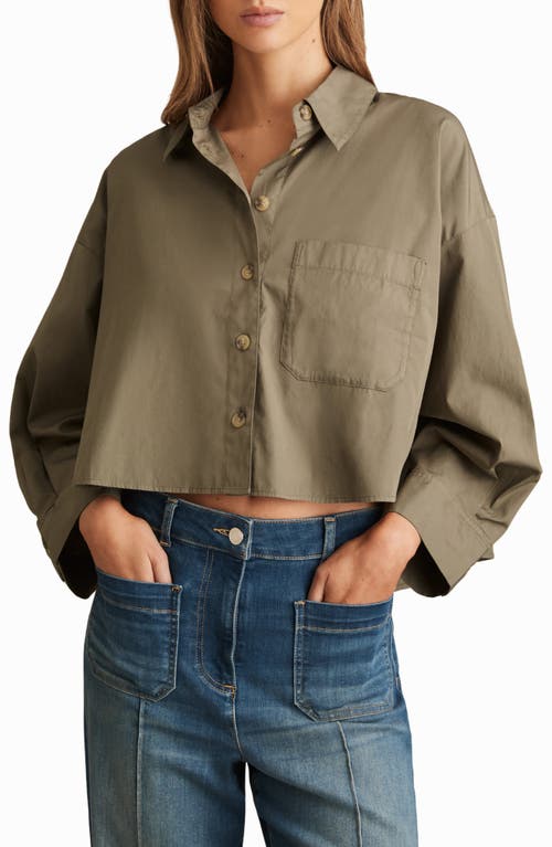Reiss Solene Cotton Shirt In Green