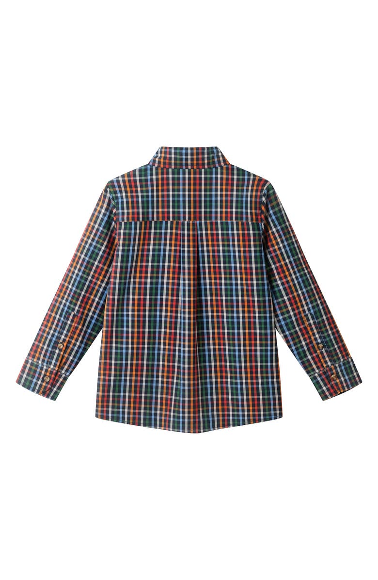 Andy & Evan Kids' Plaid Button-Up Shirt, Alternate, color, Navy