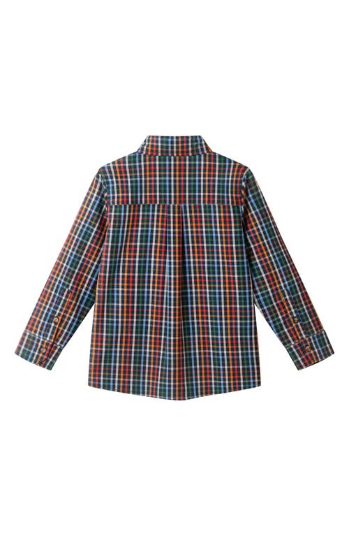 Andy & Evan Kids' Plaid Button-up Shirt In Blue