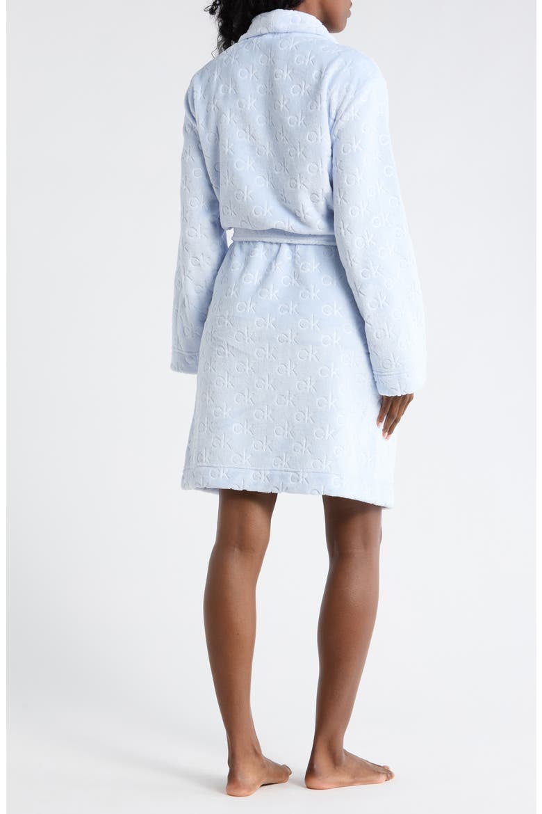 Debossed Fluffy Robe, Alternate, color, HALOGEN BLUE