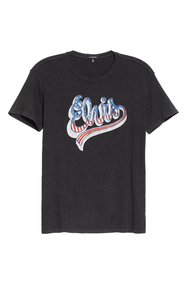 R13 Elvis Flag Graphic Cotton Blend Tee, Alternate, color, 