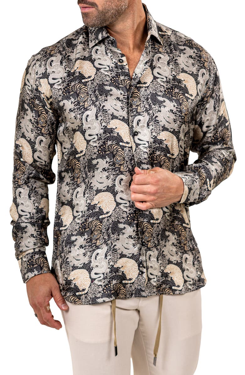 Maceoo Fibonacci Marthy Contemporary Fit Button-Up Shirt, Alternate, color,