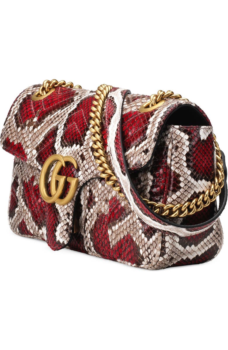 Gucci Marmont 2.0 Genuine Python Shoulder Bag, Alternate, color,