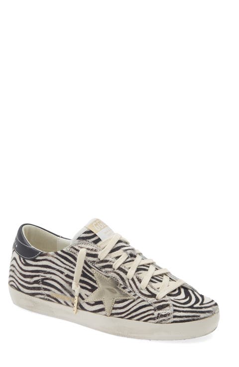 Super-Star Zebra Print Genuine Calf Hair Low Top Sneaker (Women) (Nordstrom Exclusive)