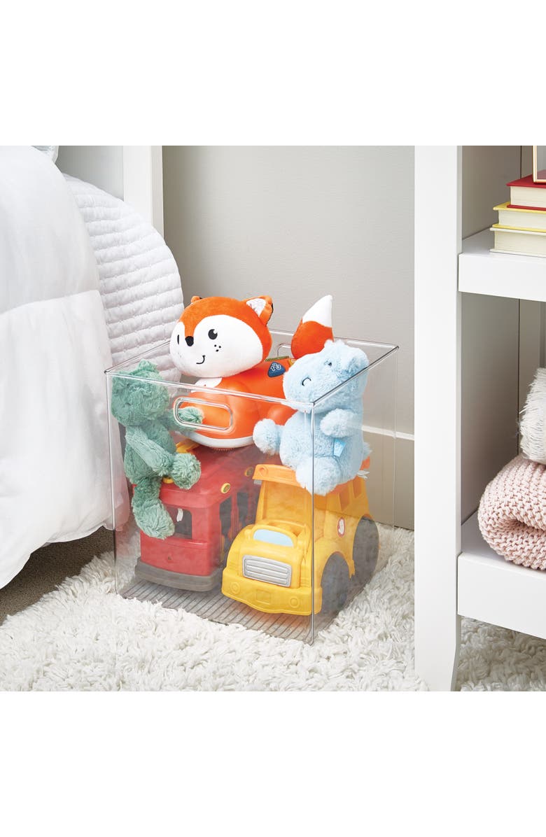 iDesign Large Linus Clear Plastic Storage Bin with Handles, Alternate, color, Clear