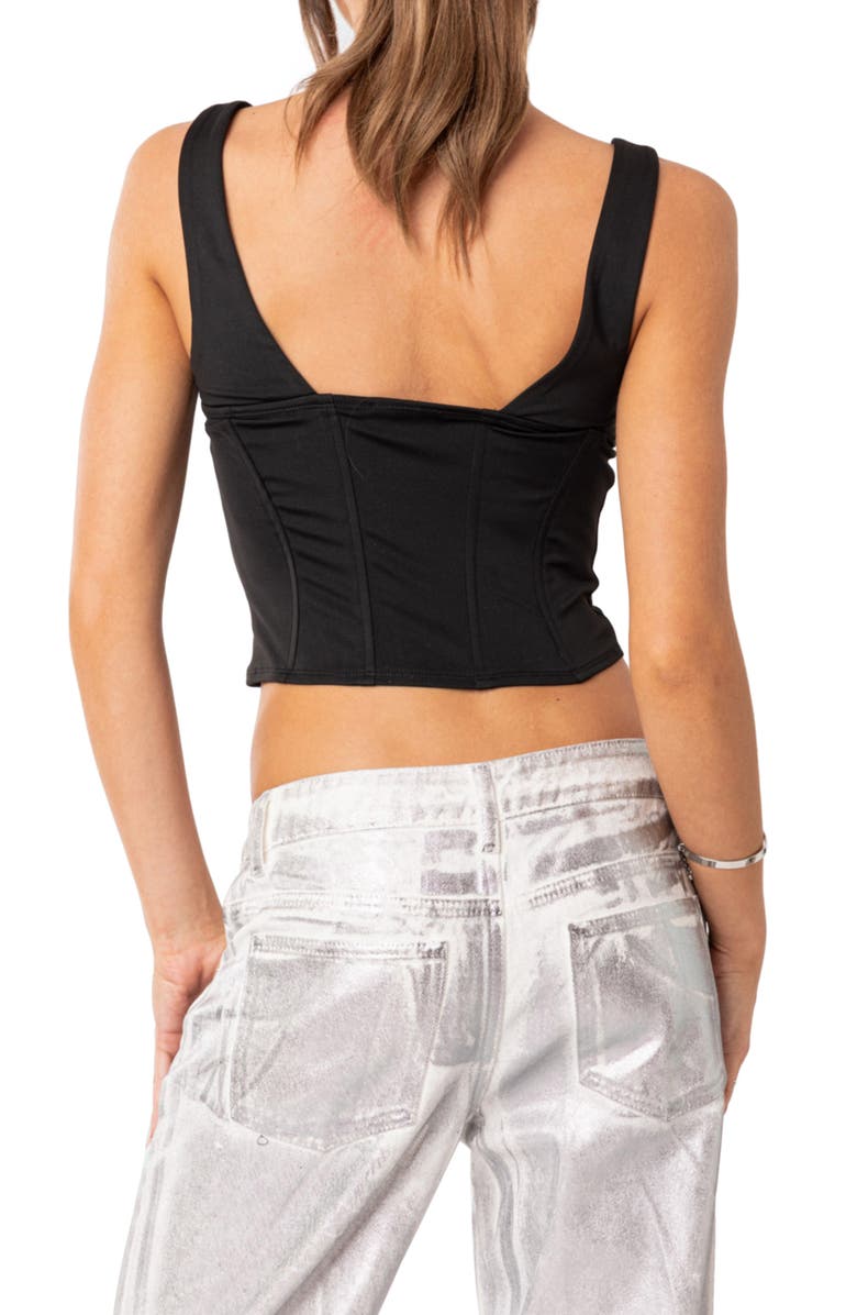 EDIKTED Corset Crop Top, Alternate, color, 