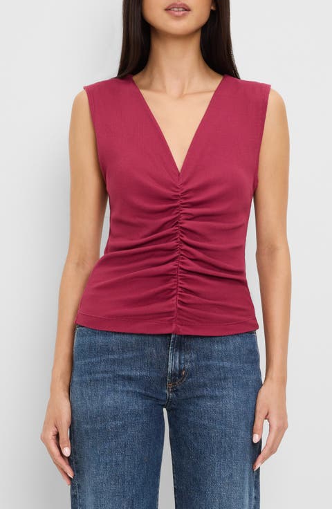 Lune Shirred Front Tank