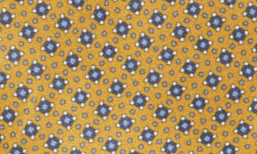 Brioni Micromedallion Silk Tie In Yellow