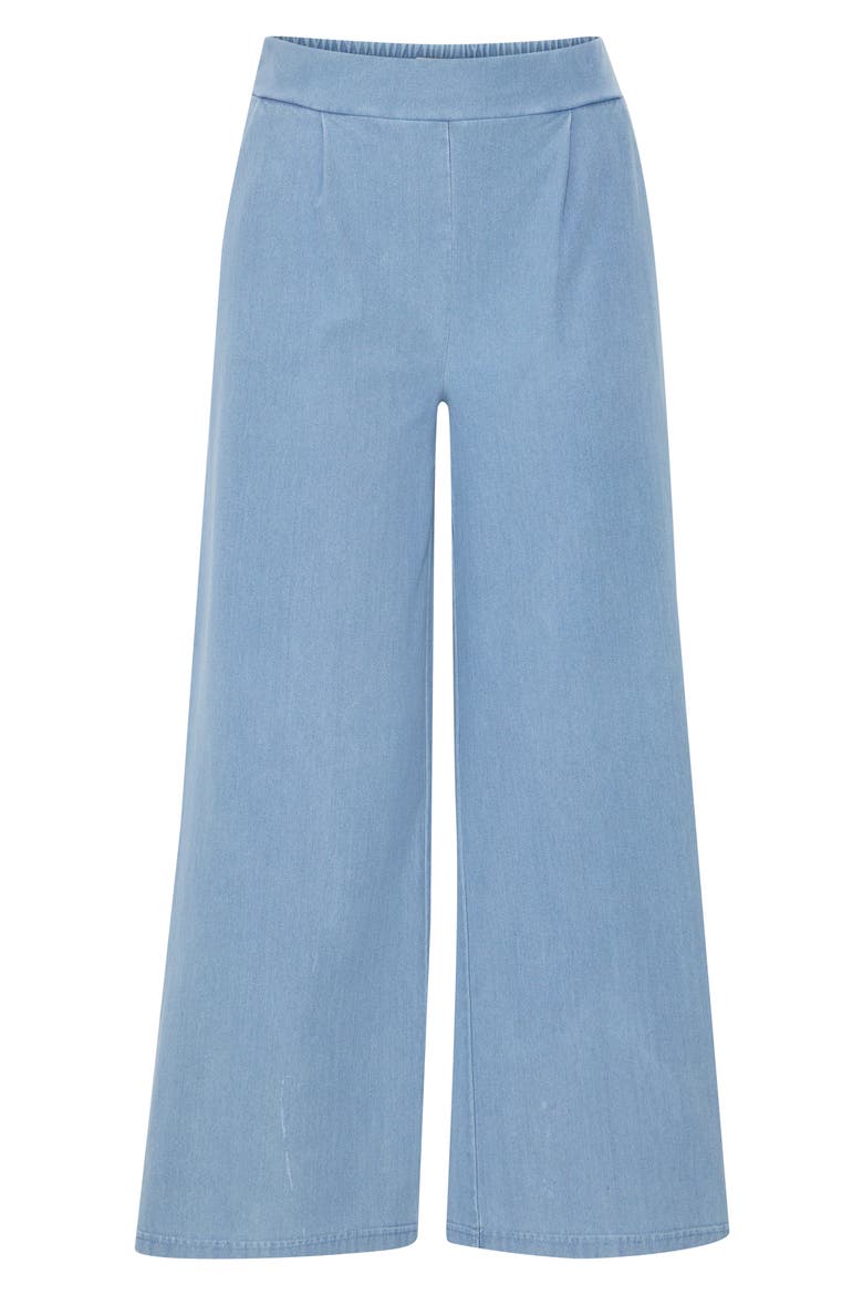 Ihkate Wide Leg Crop Denim Pants, Alternate, color, DENIM LIGHT BLUE