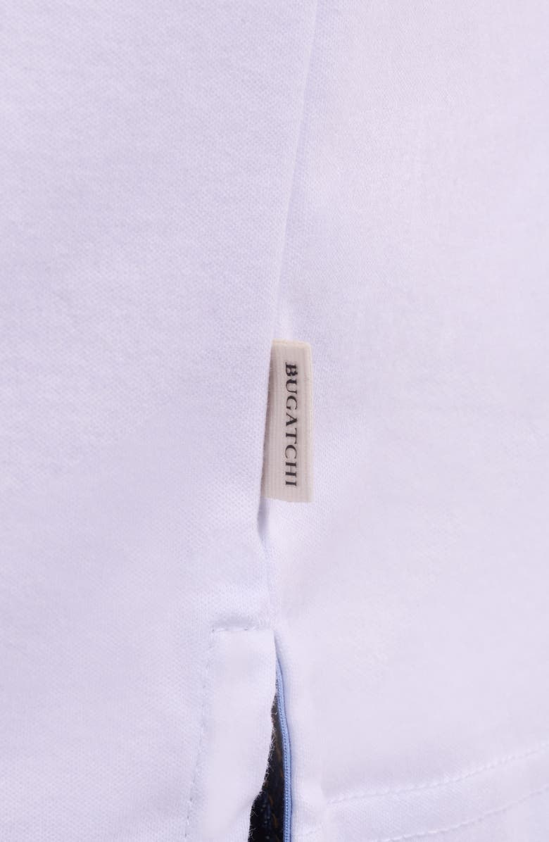 Bugatchi Tipped Pima Cotton Piqué Polo, Alternate, color, White