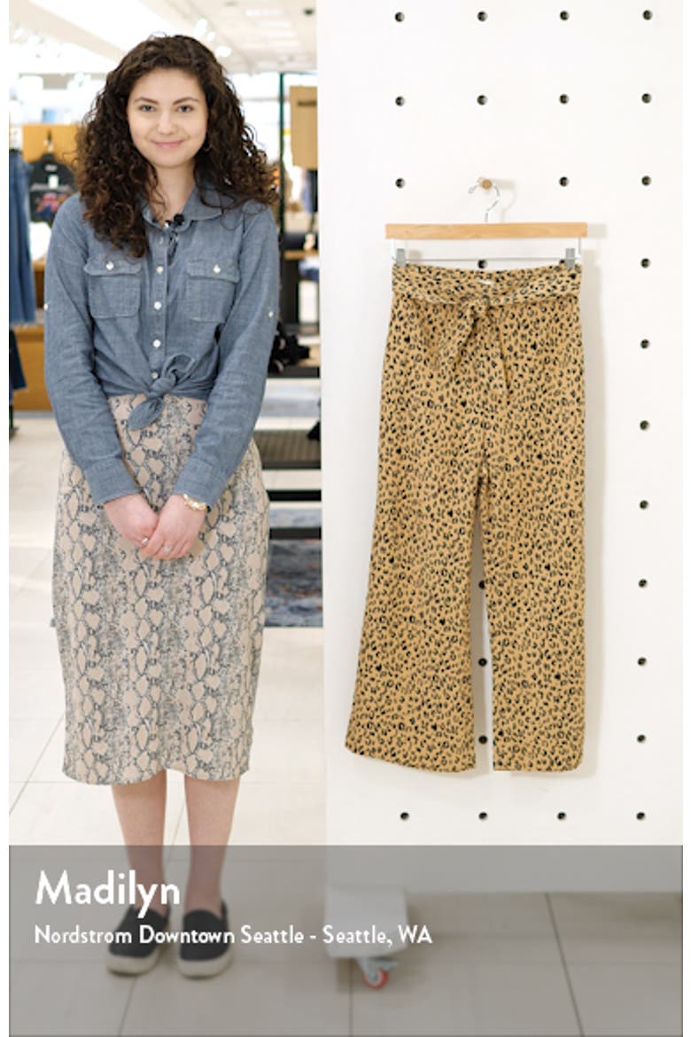 Leopard Print Tie Front Crop Flare Pants video