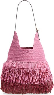 Anya Hindmarch Dégradé Shag Raffia Hobo Bag