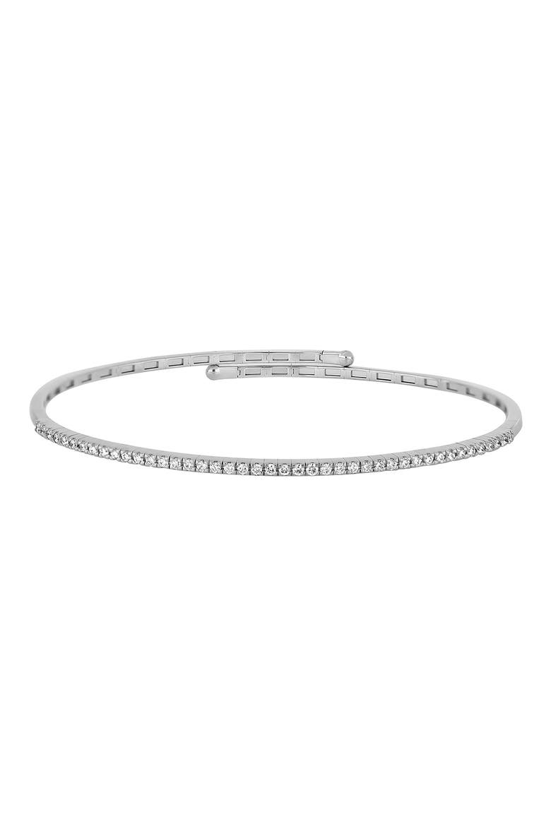 Audrey Diamond Flex Bangle Bracelet, Main, color, 18K WHITE GOLD/ DIAMOND