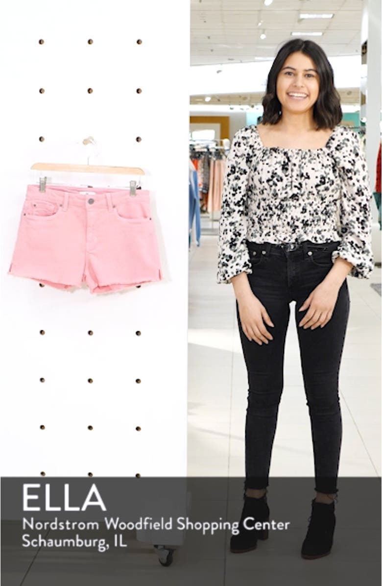 High Waist Cutoff Denim Shorts, sales video thumbnail