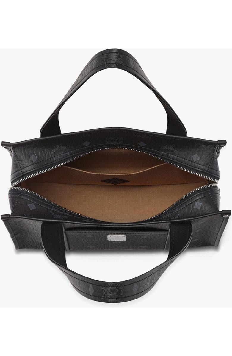 MCM Aren School Bag Tote in Visetos, Alternate, color, Black