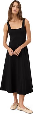 Pact Fit & Flare Square Neck Dress Made With Organic Cotton