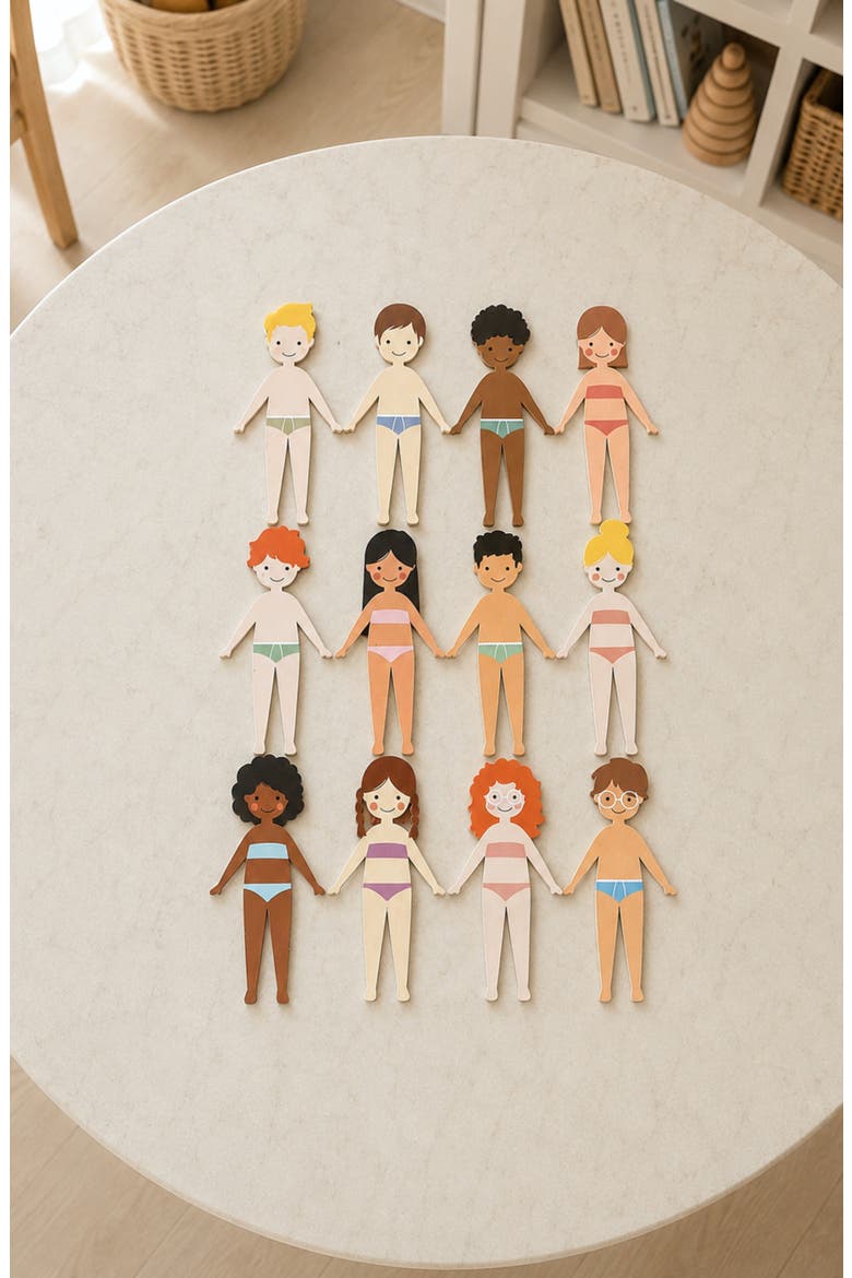 Magnetic Dress Up Dolls Play Set, Alternate, color, Pink