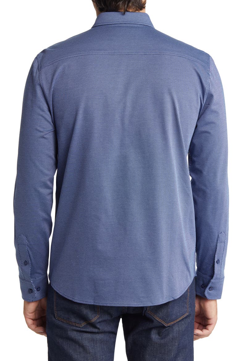 Men's Button-Up Shirt, Alternate, color, NAVY SMALL BOX