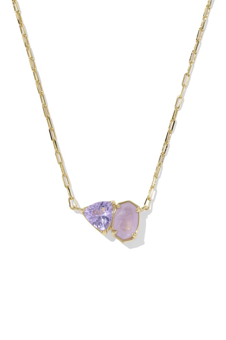 Tatum Pendant Necklace, Main, color, GOLD PURPLE MIX