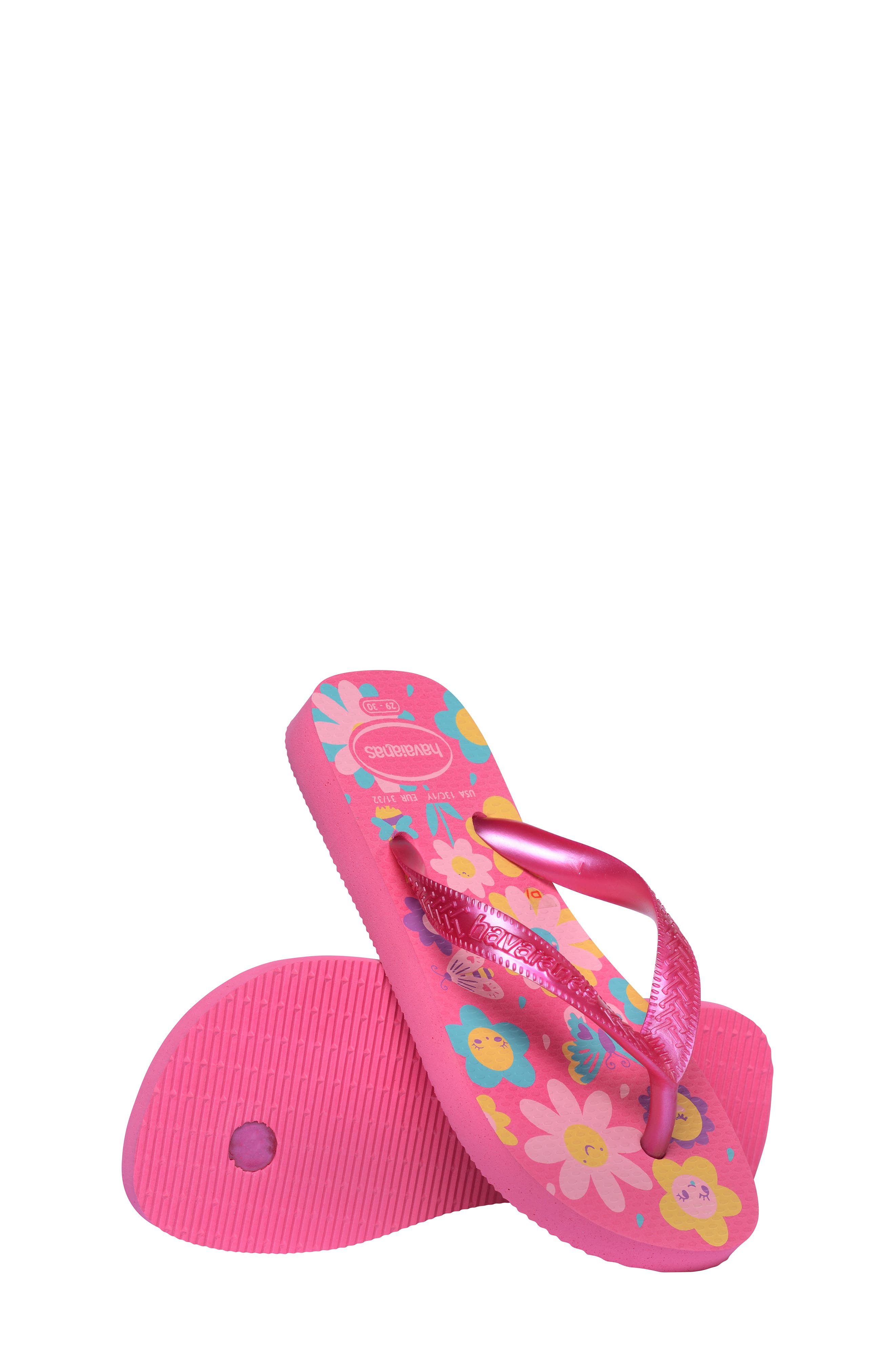 Havaianas Kids' Flores Flip Flop, Alternate, color, Pink Flux/ Pink Gum