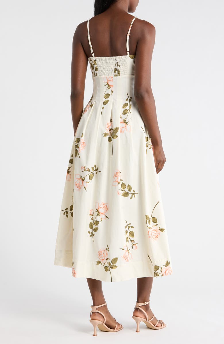 Ellen Tracy Stretch Twill Dress, Alternate, color, Cascading Roses