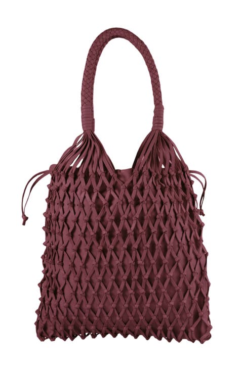 La Red Mesh Bag In Leather