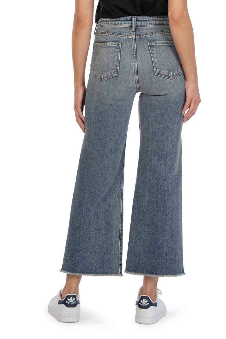 Meg Seamed High Waist Ankle Wide Leg Jeans, Alternate, color, RELIANCE