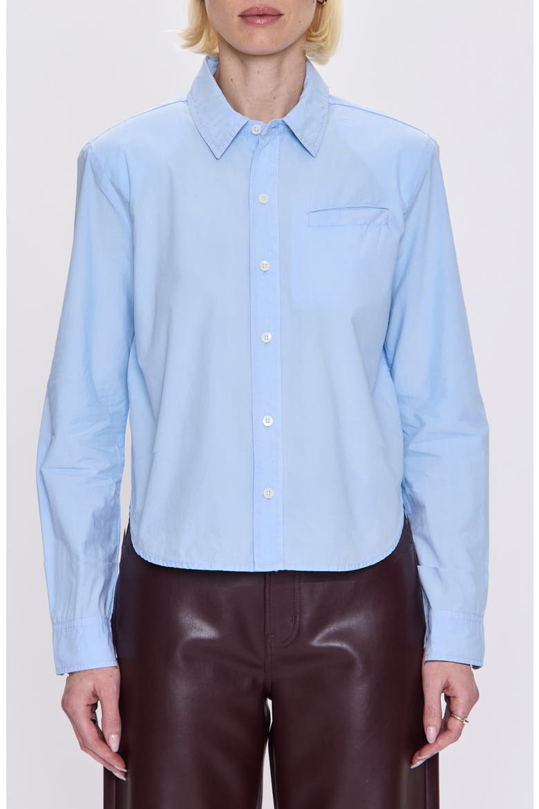 Ines Button-Up Shirt, Main, color, CITY BLUE