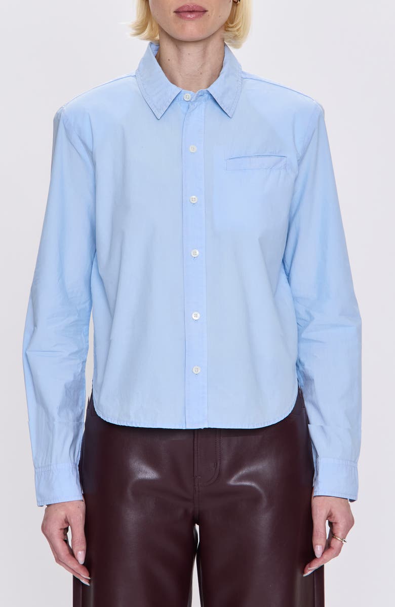 Pistola Ines Button-Up Shirt, Main, color, City Blue