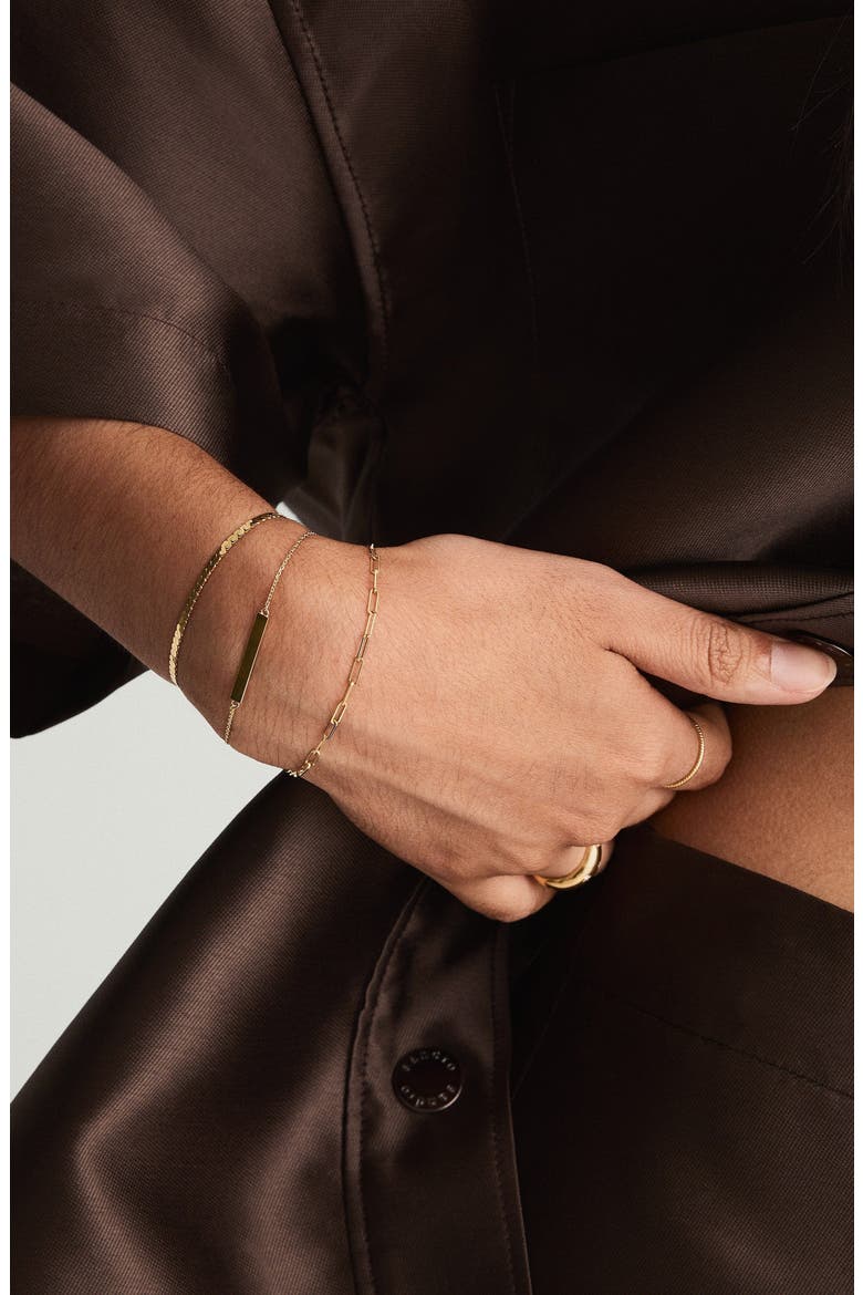 Serpentine Chain Bracelet, Alternate, color, 14k Yellow Gold