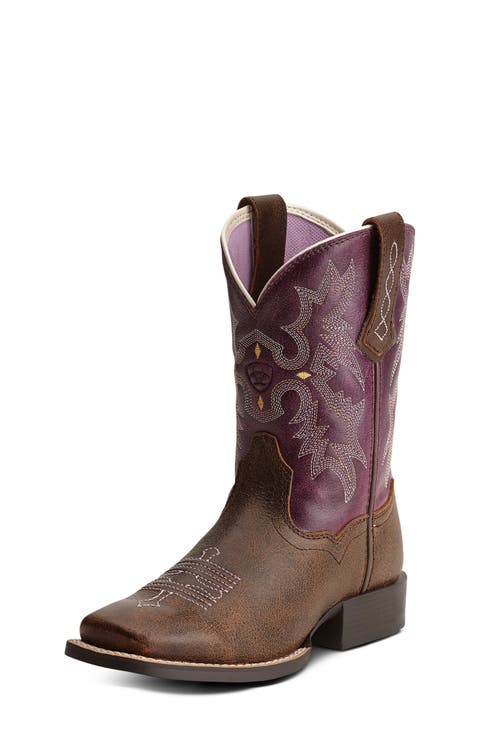 Kids' Tombstone Wide Square Toe Western Boot (Toddler, Little Kid & Big Kid)