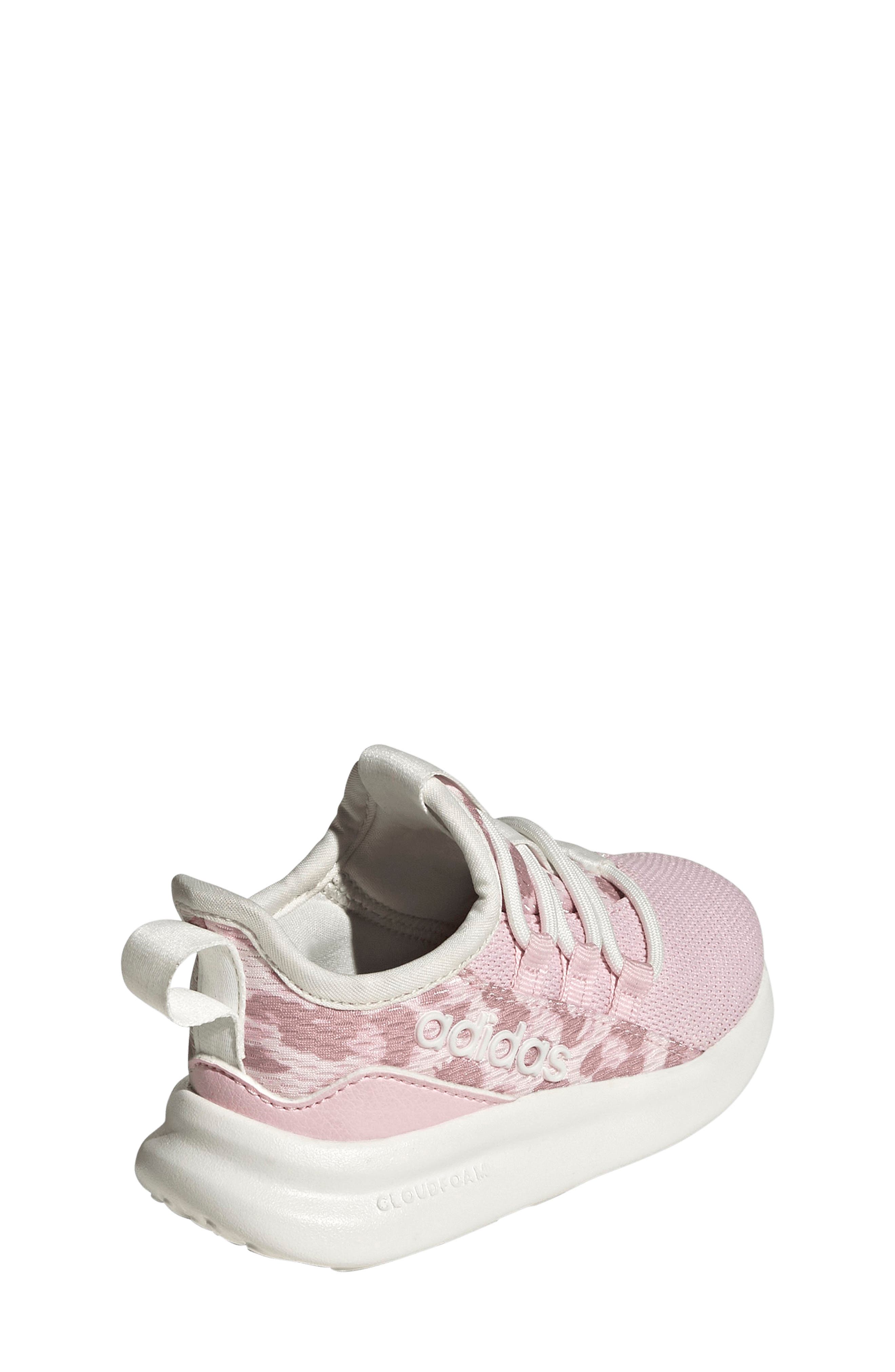 adidas Kids' Lite Racer Adapt 8.0 Sneaker, Alternate, color, White/ Pink/ Clear Pink