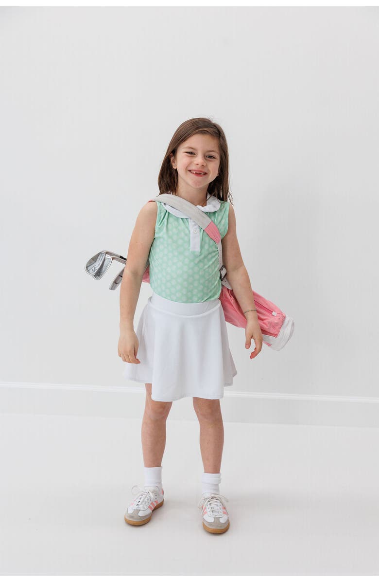 Courtside Kids Girls Twirly Skort, Alternate, color, White