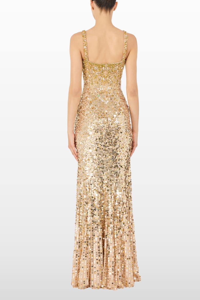 Mirabeau Sequin-Embellished Dress, Alternate, color, Illusion