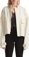 Belle & Bloom Reload Draped Faux Leather Jacket