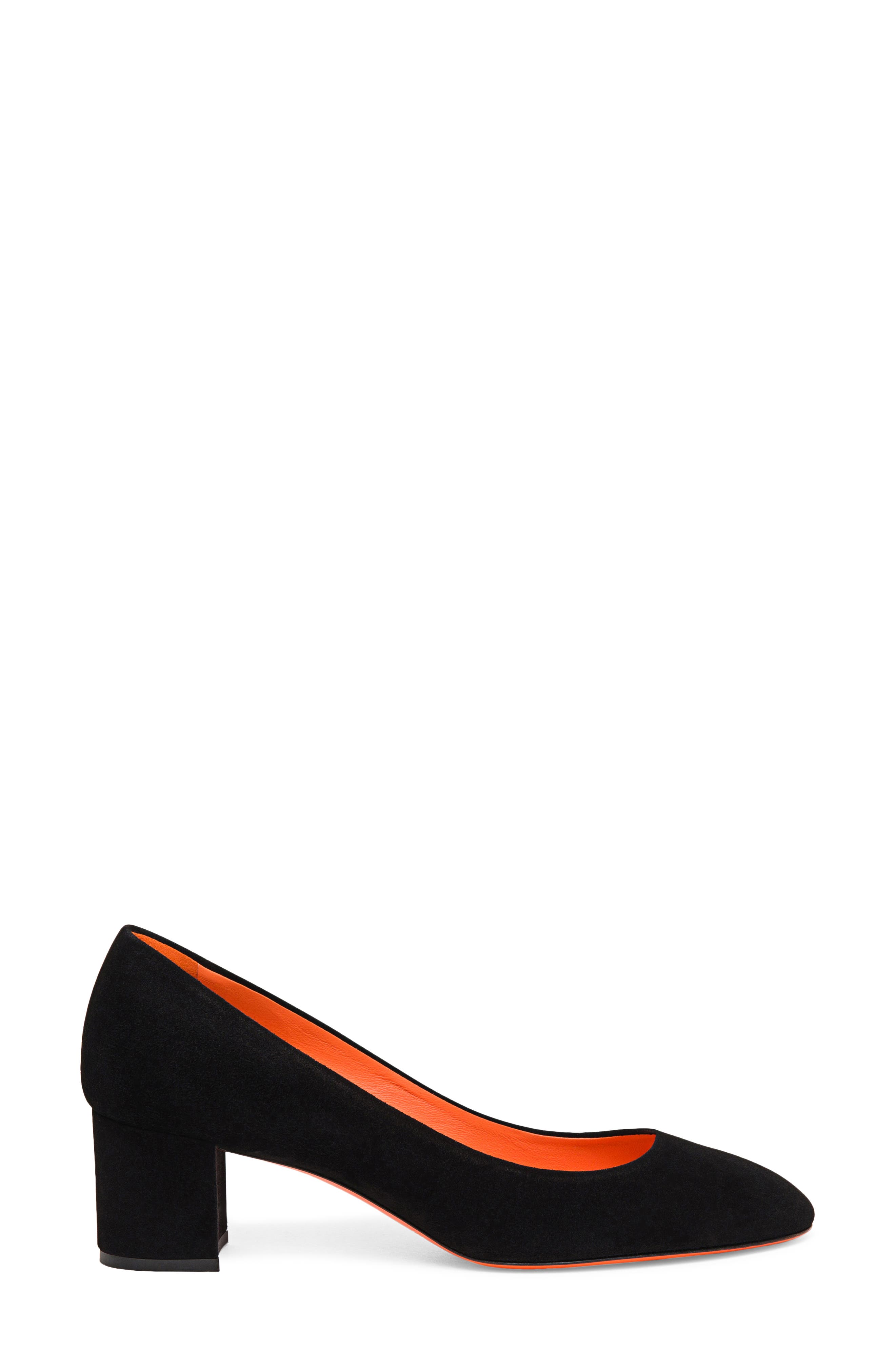 Women's suede low-heel pump, Alternate, color, BLACK-N01
