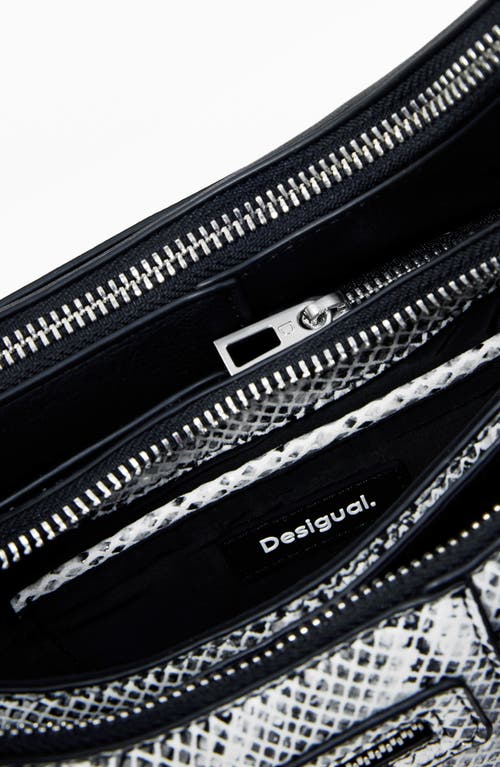 Desigual 2-in-1 Faux Leather Shoulder Bag In Black