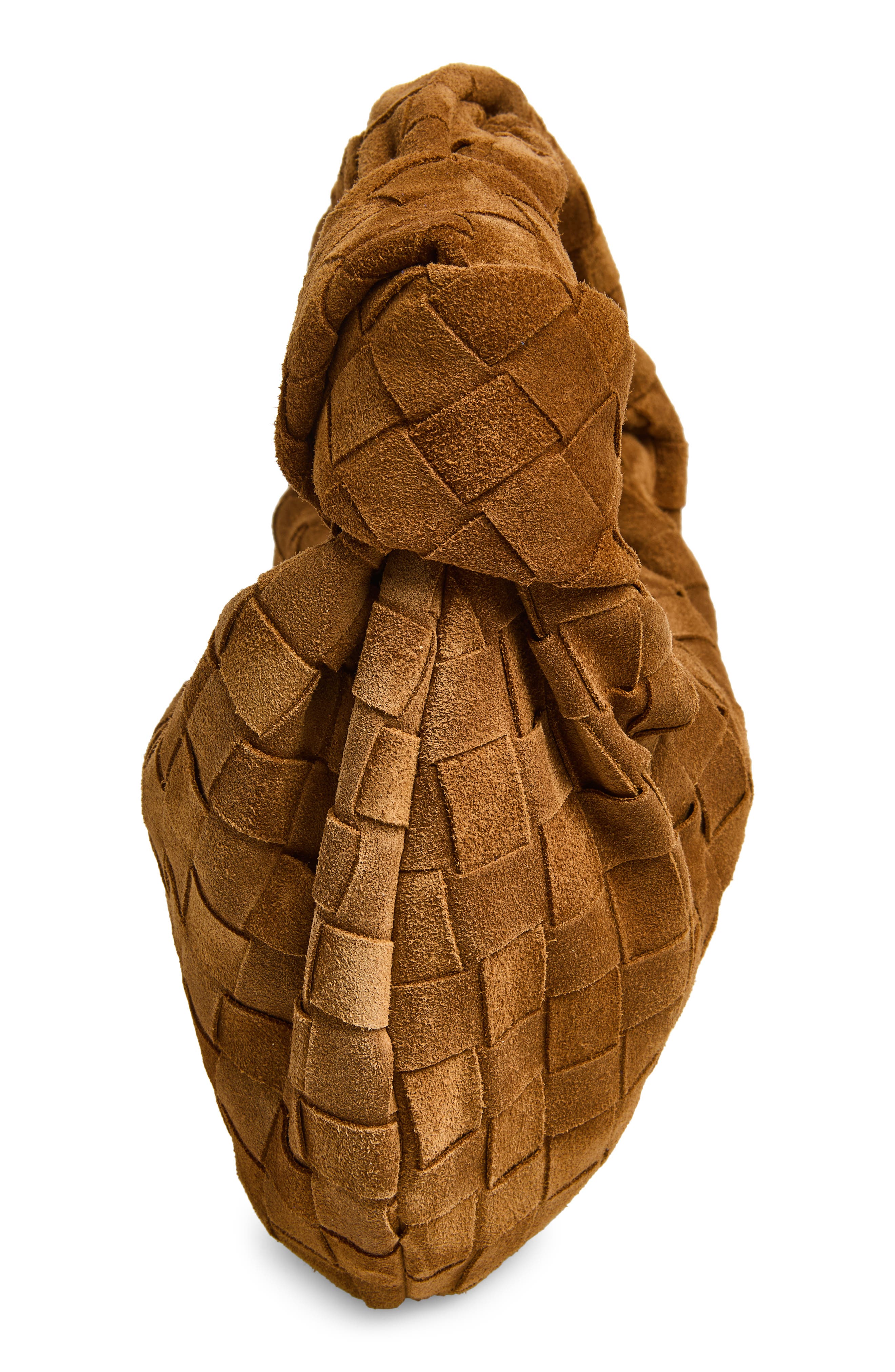 Bottega Veneta Mini Jodie Suede Top Handle Bag, Alternate, color, 2588 Amber-Gold