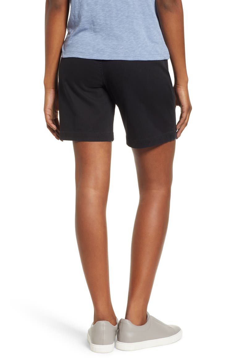 Jeans Gracie Stretch Cotton Shorts, Alternate, color, BLACK