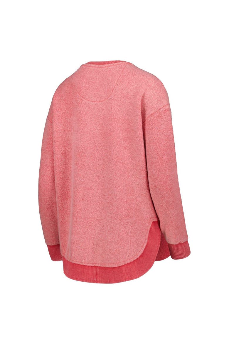 Women's Pressbox Red Maryland Terrapins Ponchoville Pullover Sweatshirt, Alternate, color, Red