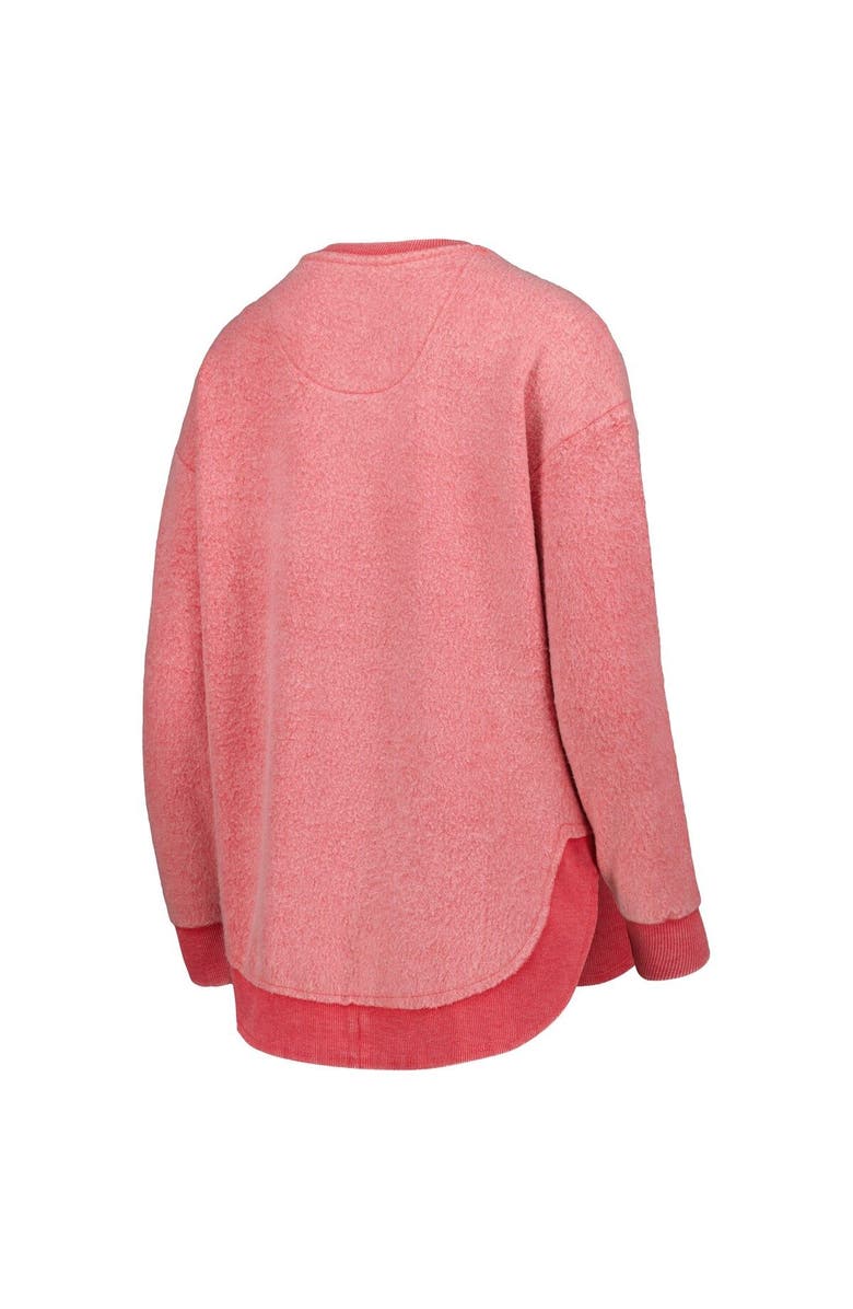 PRESSBOX Women's Pressbox Red Maryland Terrapins Ponchoville Pullover Sweatshirt, Alternate, color, Red