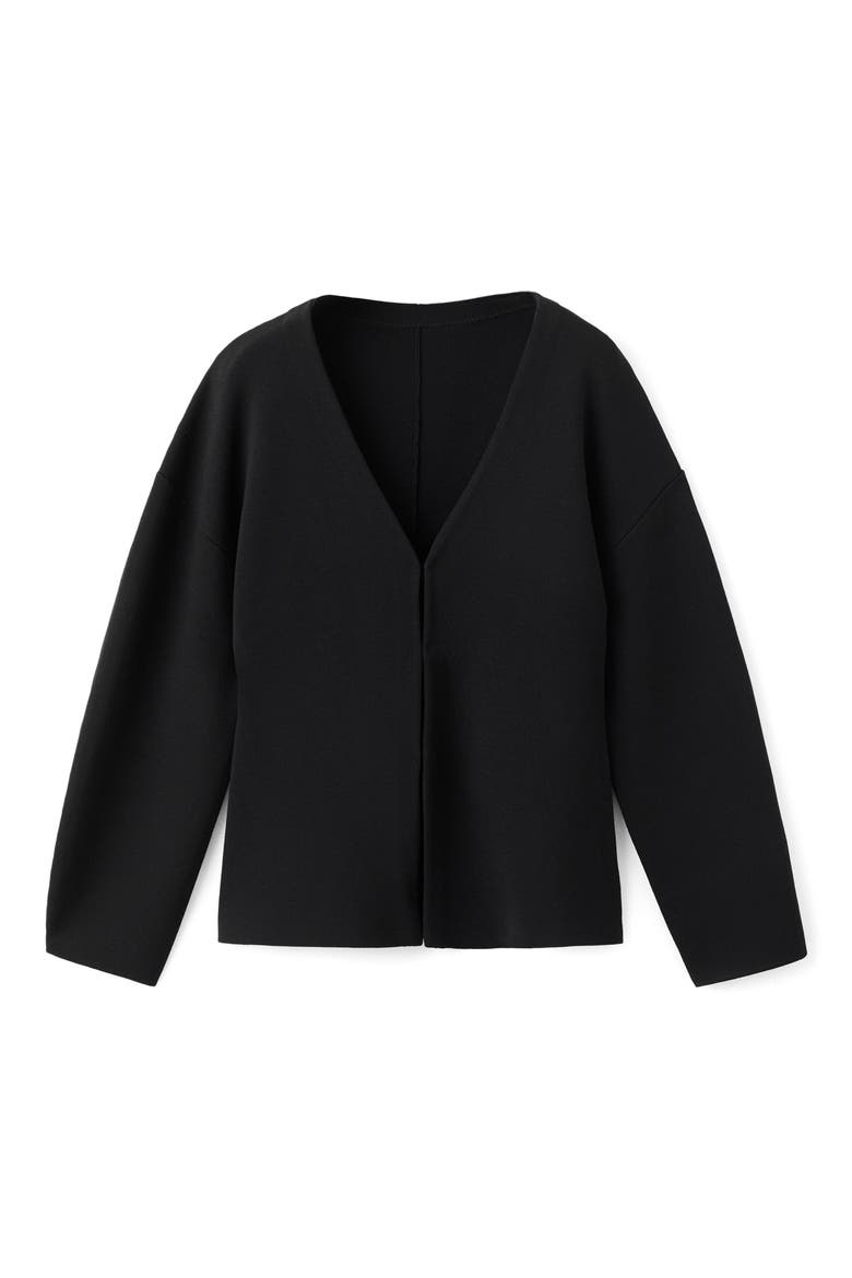 Oversize V-Neck Cardigan, Main, color, BLACK