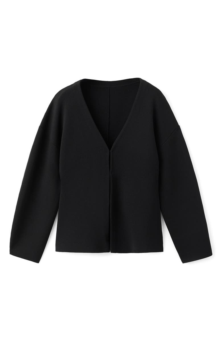 MANGO Oversize V-Neck Cardigan, Main, color, Black