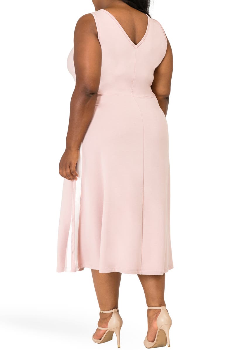 Poetic Justice Rina Side Stripe Fit and Flare Dress, Alternate, color, 